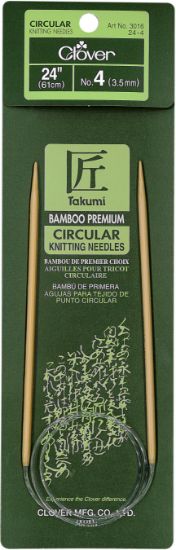 Picture of Takumi Bamboo Circular Knitting Needles 24" Size 4/3.5mm