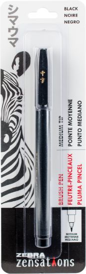 Picture of Zebra Zensations Medium Tip Brush Pen Black