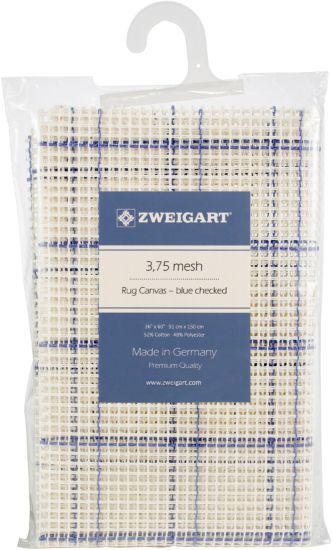 Picture of Zweigart Rug Canvas 36"X60" 3.75 Mesh 36"X60" Blue Checked
