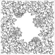 Picture of Zenbroidery Stamped Embroidery 10"X10" Garden