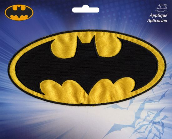 Picture of Wrights DC Comics Iron-On Applique Batman Logo 3.5"X7"