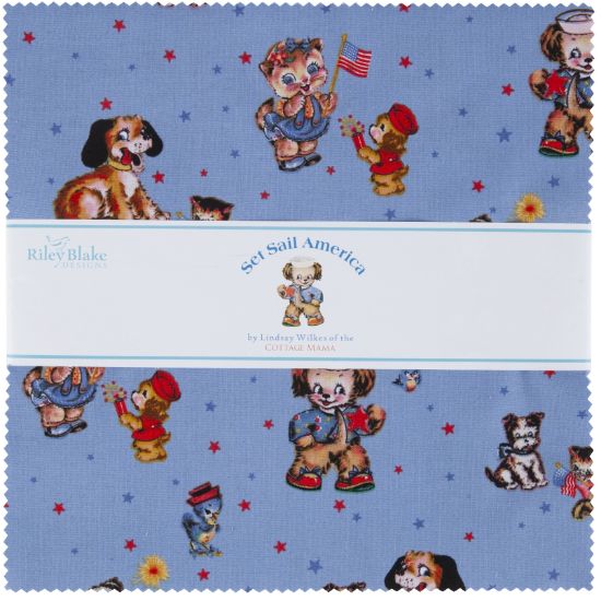 Picture of Riley Blake 10" Stacker Precut Bundle 42pcs-Set Sail America