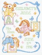 Picture of Sleepy Bunnies Sampler Counted Cross Stitch Kit 11"X14" 14 Count
