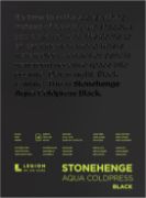 Picture of Stonehenge Aqua Block Coldpress Pad 9"X12" 15 Sheets/Pkg Black 140lb