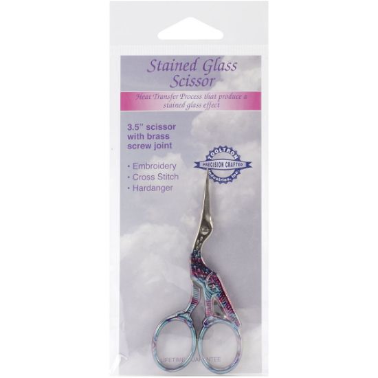 Picture of Stork Scissors 3.5" Stained Glass