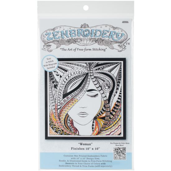 Picture of Zenbroidery Stamped Embroidery 10"X10" Woman