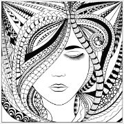 Picture of Zenbroidery Stamped Embroidery 10"X10" Woman