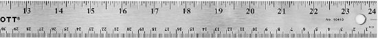 Picture of Stainless Steel Ruler W/Non-Slip Cork Back 24" Silver
