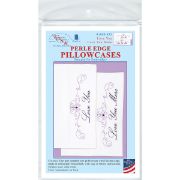 Picture of Stamped Pillowcases W/White Perle Edge 2/Pkg Love You Love You More