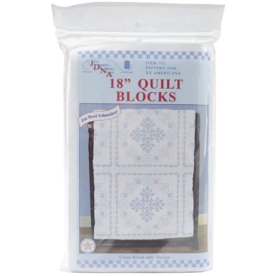 Picture of Stamped White Quilt Blocks 18"X18" 6/Pkg XX Americana