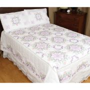 Picture of Stamped White Quilt Top  XX Colonial