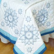 Picture of Stamped White Quilt Blocks 18"X18" 6/Pkg XX Stars