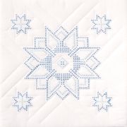 Picture of Stamped White Quilt Blocks 18"X18" 6/Pkg XX Stars