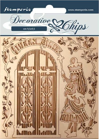 Picture of Stamperia Decorative Chips 5.5"X5.5"-Queen Alice