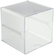 Picture of Stackable Open Cube Storage Organizer 6"X6"X6" Clear