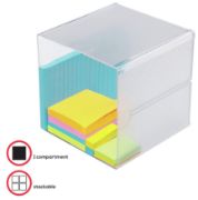 Picture of Stackable Open Cube Storage Organizer 6"X6"X6" Clear