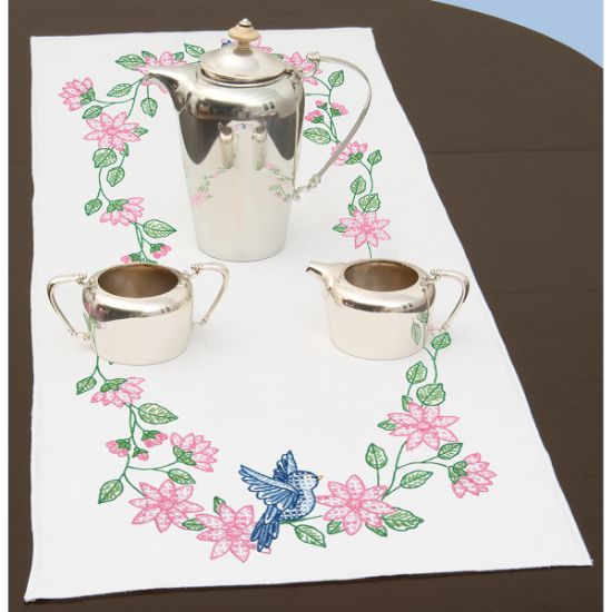 Picture of Stamped Table Runner/Scarf 15"X42" Birds