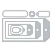 Picture of Sizzix Framelits Dies By Tim Holtz 8/Pkg Tag Collection