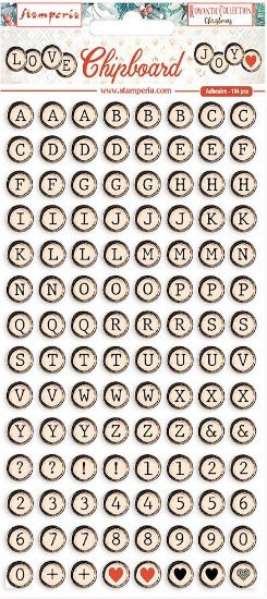 Picture of Stamperia Adhesive Chipboard 6"X12"-Romantic Christmas