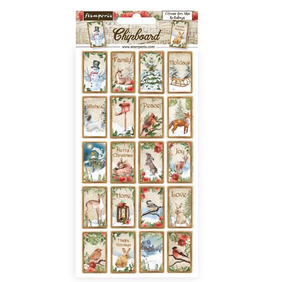 Picture of Stamperia Adhesive Chipboard 6"X12"-Home For The Holidays