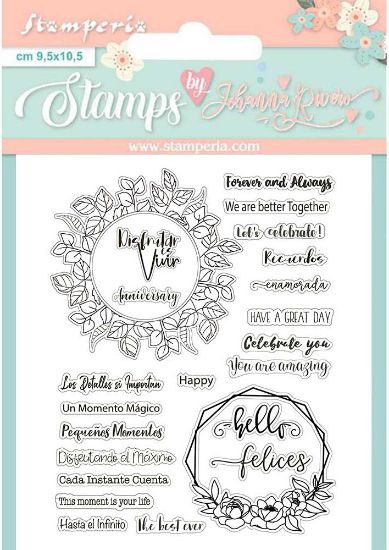 Picture of Stamperia Cling Stamps-Quotes, Celebration