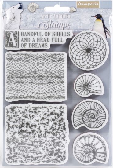 Picture of Stamperia Cling Rubber Stamp 5.5"X7" Shells, Arctic Antarctic