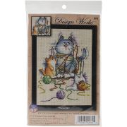Picture of Yarn Cats Counted Cross Stitch Kit 5"X7" 14 Count