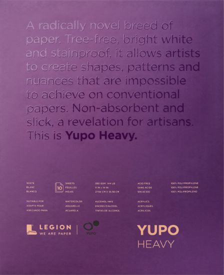 Picture of Yupo Heavy Pads 11"X14" 10 Sheets/Pkg White 144lb