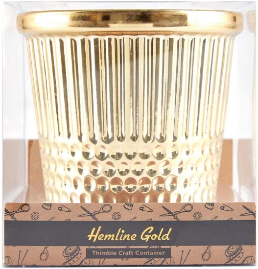Picture of Tacony Hemline Gold Thimble Craft Container 