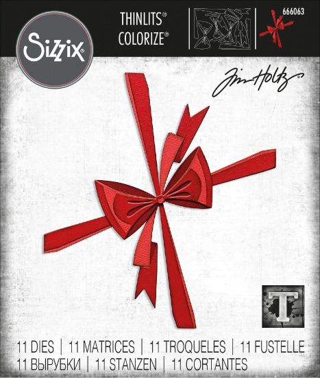 Picture of Sizzix Thinlits Dies By Tim Holtz 11/Pkg-Bowtied Colorize