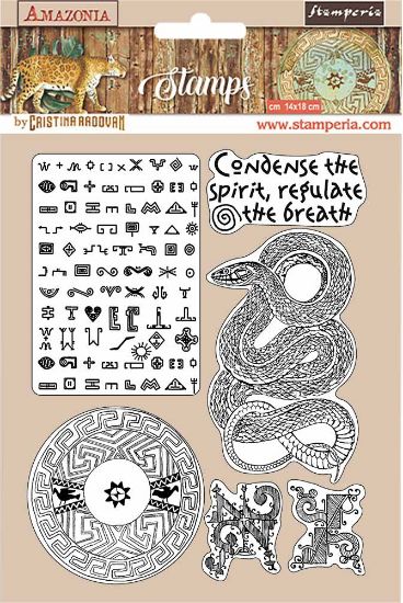 Picture of Stamperia Cling Rubber Stamp 5.5"X7"-Snake, Amazonia