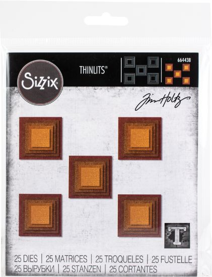 Picture of Sizzix Thinlits Dies By Tim Holtz Stacked Squares