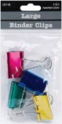 Picture of Large Binder Clips 1.25" 4/Pkg Assorted Colors