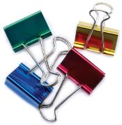 Picture of Large Binder Clips 1.25" 4/Pkg Assorted Colors