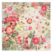 Picture of Stamperia Polyester Fabric 12"X12" 4/Pkg-Rose Parfum
