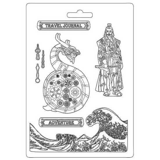 Picture of Stamperia Soft Maxi Mould 8.5"X11.5"-Dragon, Sir Vagabond In Japan