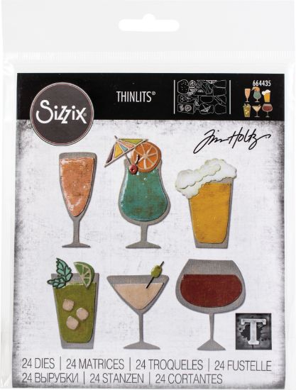 Picture of Sizzix Thinlits Dies By Tim Holtz Happy Hour