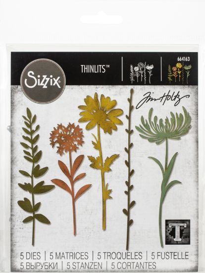 Picture of Sizzix Thinlits Dies By Tim Holtz Wildflower Stems #1