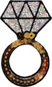 Picture of Wrights Sequin Iron-On Applique Diamond Ring