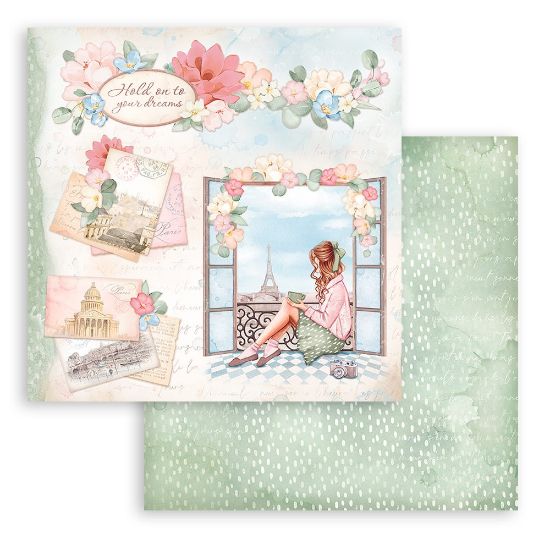 Picture of Stamperia Double-Sided Cardstock 12"X12"-Oh La La - Window