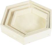 Picture of Wood Hexagon Mini Tray 3/Pkg 