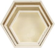 Picture of Wood Hexagon Mini Tray 3/Pkg 