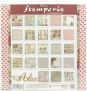 Picture of Stamperia Single-Sided Paper Pad 12"X12" 22/Pkg Alice, 22 Designs/1 Each