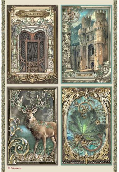 Picture of Stamperia Rice Paper Sheet A4-Magic Forest Cards