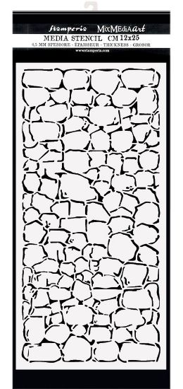 Picture of Stamperia Stencil 4.72"X9.84" Stone Wall, Lady Vagabond Lifestyle