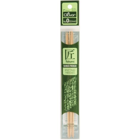 Picture of Takumi Bamboo Double Point Knitting Needles 7" 5/Pkg Size 0/2mm