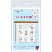 Picture of Stamped White Wall Or Lap Quilt 36"X36" Mason Jars