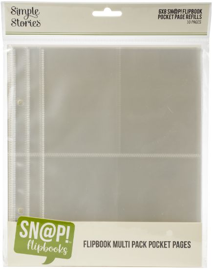Picture of Simple Stories Sn@p! Pocket Pages For 6"X8" Flipbooks 10/Pkg Multi Pack