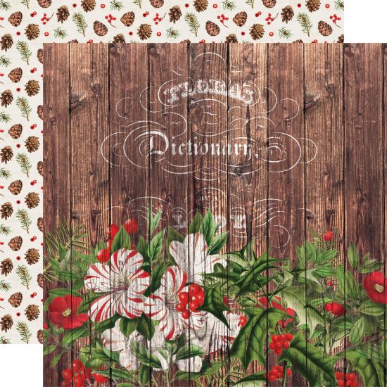 Picture of Simple Vintage Christmas Lodge Dbl-Sided Cardstock 12"X12"-Christmas Wishes