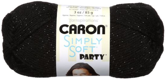 Picture of Simply Soft Party Yarn Black Sparkle